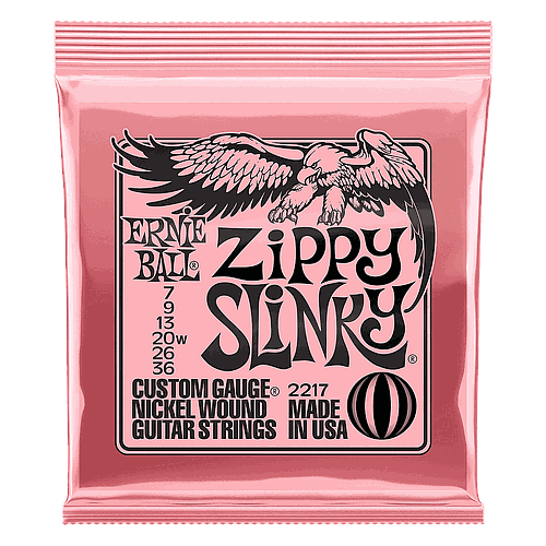 Ernie Ball - Encordado Zippy Slinky Para Guitarra Eléctrica, Niquel 0.007-0.036 Mod.2217