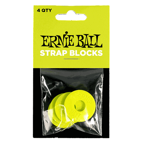 Ernie Ball - 4 Seguros de Plástico para Tahali, Color: Verde Mod.5622