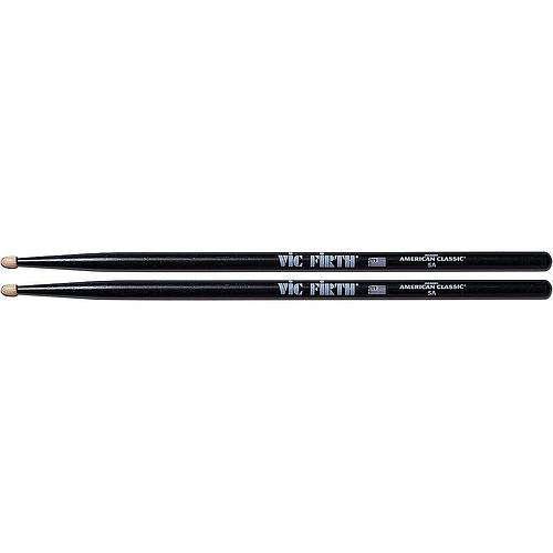 Vic Firth - Baquetas 5A Black Natural, Punta: Madera Mod.5AB.1