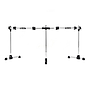 Gibraltar - Atril Tipo Rack para Bateria Doble Curvo Mod.GRS-850DBL