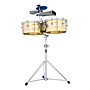 Latin Percussion - Timbal 14/15 Laton con Atril, Soporte para Cencerro Mod.LP257B