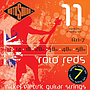 Rotosound - Encordadura 7 Cuerdas Niquel Medium Roto Reds 11-58 para Guitarra Electrica Mod.R11-7