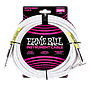 Ernie Ball - Cable para Instrumento, Color: Blanco Tamaño: 6.09 mts. Recto/Ang. Mod.6047