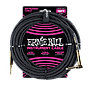Ernie Ball - Cable para Instrumento, Color: Negro Tamaño: 5.49 mts. Recto/Angulado Mod.6086