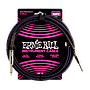 Ernie Ball - Cable de Audio Recto/Recto, Tamaño: 3.048 Mts., Color: Morado/Negro Mod.6393