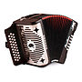 Hohner - Acordeon Diatonico ''Panther'' Sol-Do-Fa, 31 Botones Y 12 Bajos, Neg Mod.A4800